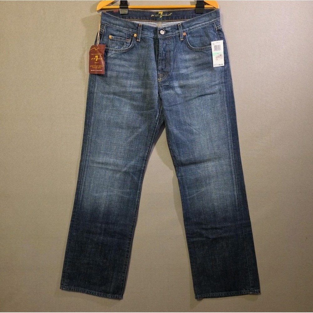 7 For All Mankind Austyn Jeans Men's 34x33 Relaxed Straight 100% Cotton USA Made